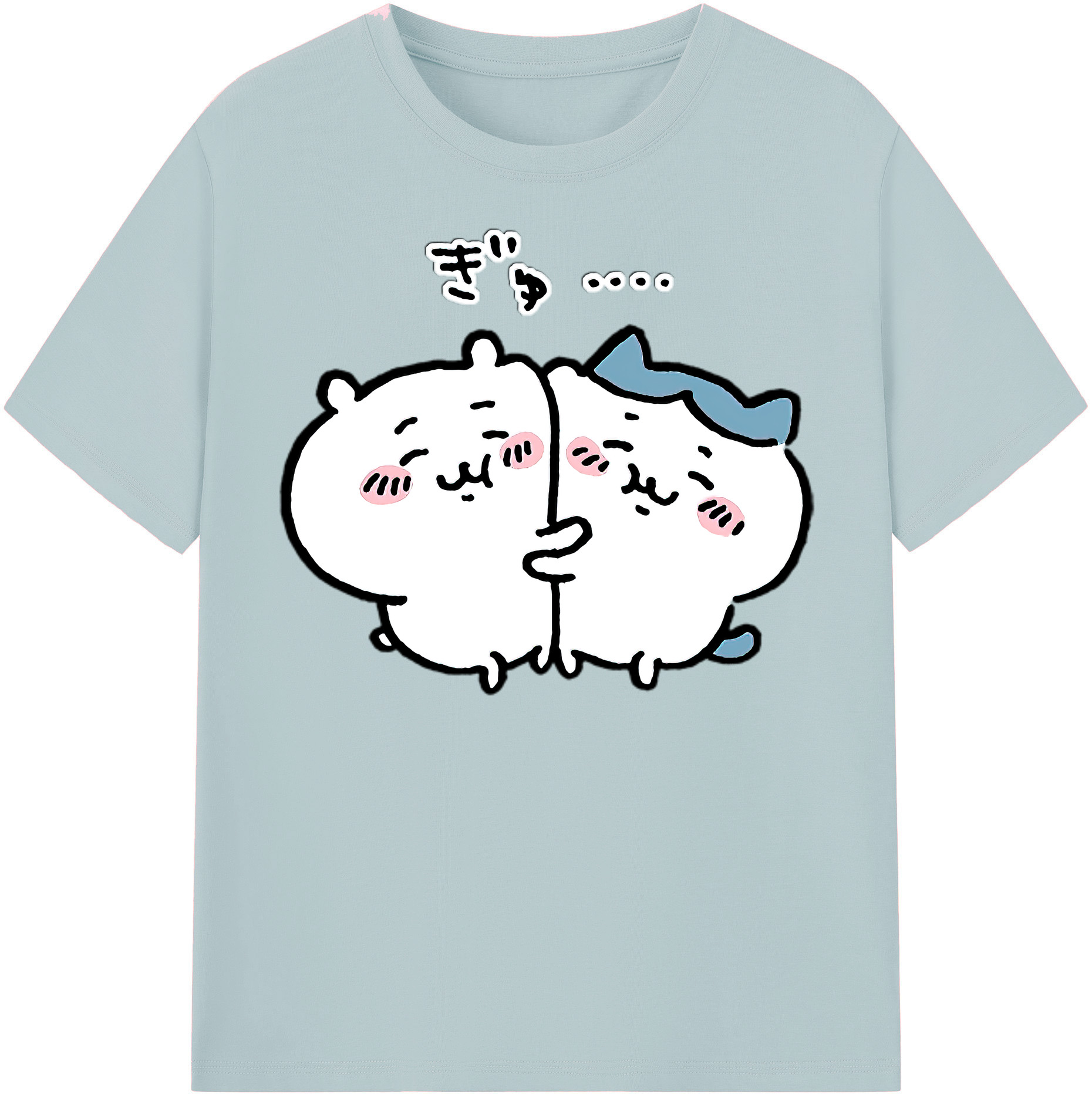 （画像用） ちいかわ ハチワレ Chii-kawa hachiware 綿100％半袖Tシャツ（フロントプリント）